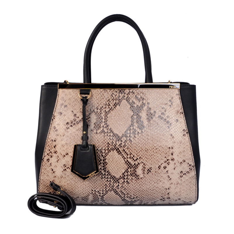 F2552M Fendi 2Jours Snake spalla strisce di cuoio e tote bag